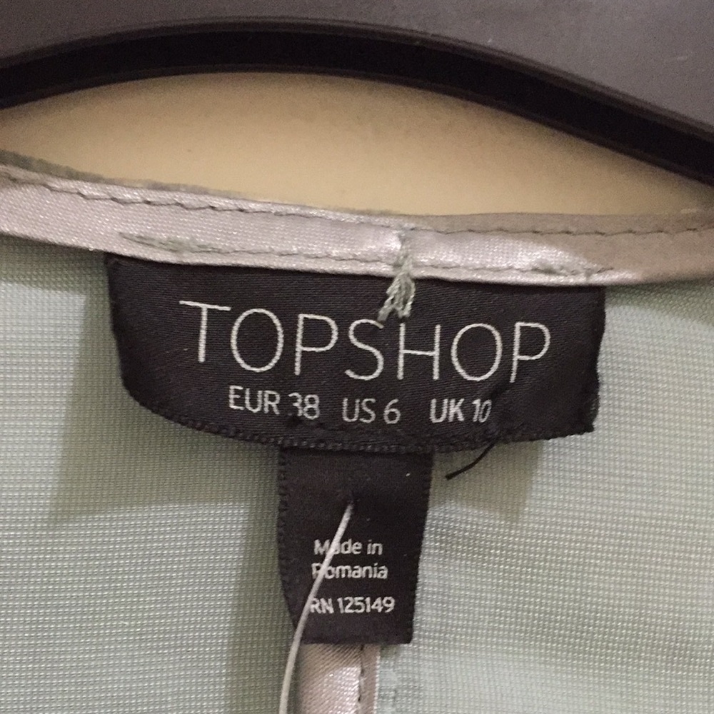 Topshop wrapped velour top (sz 6) - Picture 4 of 13